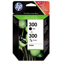 Sada černé a tříbarevné inkoustové kazety HP 300 Combo-pack (HP300, HP-300, CN637EE) - Originální