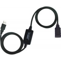 PremiumCord USB 2.0 repeater a prodlužovací kabel A/M-A/F  10m