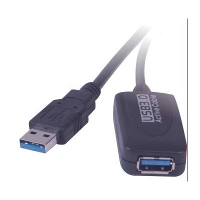PremiumCord USB 3.0 repeater a prodlužovací kabel A/M-A/F  5m