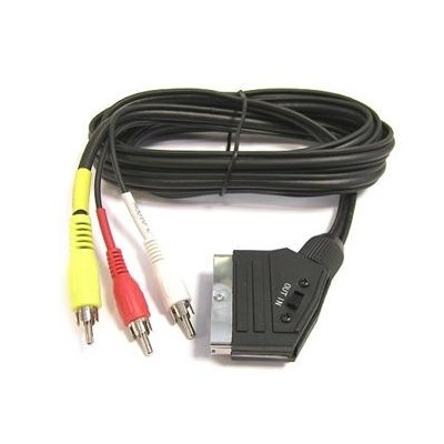 Kabel scart - 3x cinch s přepínačem - 1.5 m DPM eco