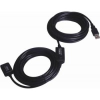 PremiumCord USB 2.0 repeater a prodlužovací kabel A/M-A/F  15m