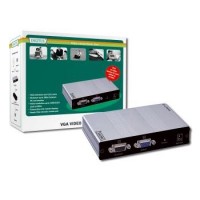 DIGITUS VGA Video Extender and Splitter over Cat5 local, 2remote up to 180 m (CAT5, UTP) resolution 1280X1024 at 60Hz