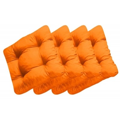 Sada jednobarevných sedáků Doppler Softkissen UNI, 4ks - Oranžová