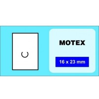 Etikety MOTEX 16x23 bílé