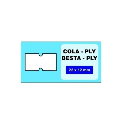 Etikety COLA-PLY 22x12 bílé
