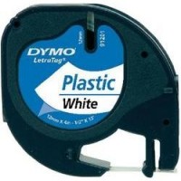 Páska do štítkovače DYMO 91221 (S0721660), 12 mm, LT LetraTAG, 4 m, černá/perlově bílá
