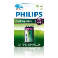 Nabíjecí baterie Philips MultiLife 9V 170 mAh, 1ks