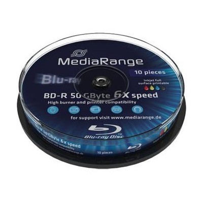 MEDIARANGE BD-R BLU-RAY 50GB 6x Dual Layer spindl 10ks Inkjet Printable