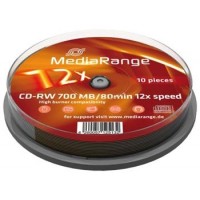 MEDIARANGE CD-RW 700MB 12x spindl 10ks