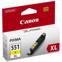 Žlutá inkoustová kazeta Canon CLI-551 XL Y (CLI 551, CLI551, Pixma MG6350), velká - Originální