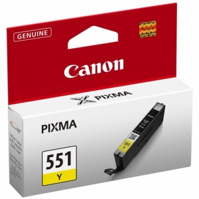 Žlutá inkoustová kazeta Canon CLI-551 Y (CLI 551, CLI551, Pixma MG6350) - Originální