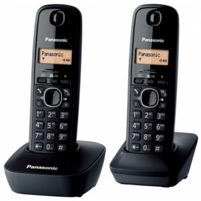 Panasonic KX-TG1612FXH - bezdrátový telefon, 2 sluchátka, šedý