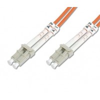 DIGITUS Fiber Optic Patch Cord, LC to LC Multimode 50/125 µ, Duplex Length 1m