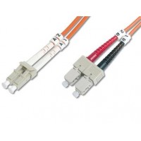 DIGITUS Fiber Optic Patch Cord, LC to SC Multimode 50/125 µ, Duplex Length 1m DK-2532-01