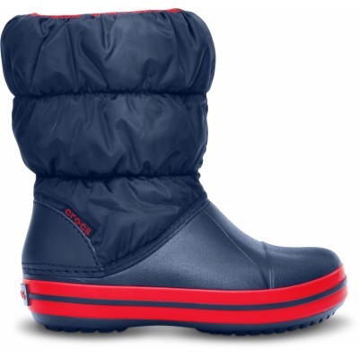 Crocs Winter Puff Boot Kids - Navy/Red, J1 (32-33)