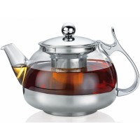 Küchenprofi konvice na čaj s filtrem Lotus, sklo/nerez, 1200 ml