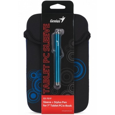 Pouzdro Genius Sleeve GS-701P + stylus pro 7" tablety - černo-modré