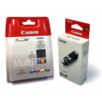 Inkoustové kazety Canon PGI-550 + CLI-551 CMYK/ GY/ PGBK Multi Pack  - Originální