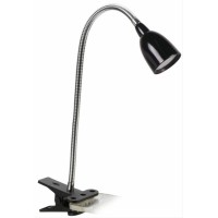 Solight LED stolní lampička, 2.5W, na klipsu - černá