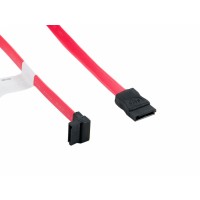4World Kabel SATA M/M 7pin zalomený 50cm Red