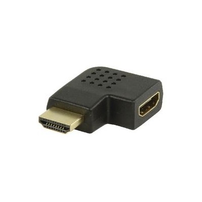 Adaptér HDMI™ s konektory HDMI™ úhlový levý – HDMI™ vstup, černý