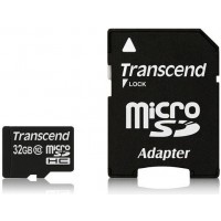 Transcend 32GB microSDHC (Class 10) paměťová karta  (s adaptérem)