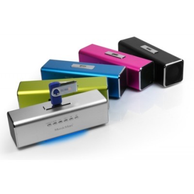 Technaxx MusicMan, baterie 600 mAh, FM, USB, zel. - Zelený