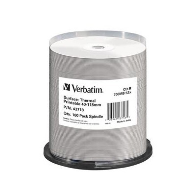 VERBATIM CD-R(100-Pack)/52x/700MB/ThermoPrint/NoID