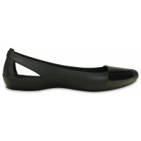 Crocs Sienna Shiny Flat - Black, W6 (36-37)