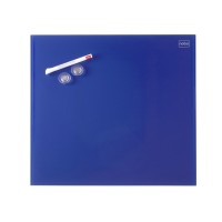 Magnetická skleněná tabule NOBO, 30 x 30 cm, modrá