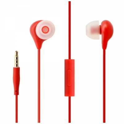 In-ear sluchátka s mikrofonem FIXED EGG1, - červená