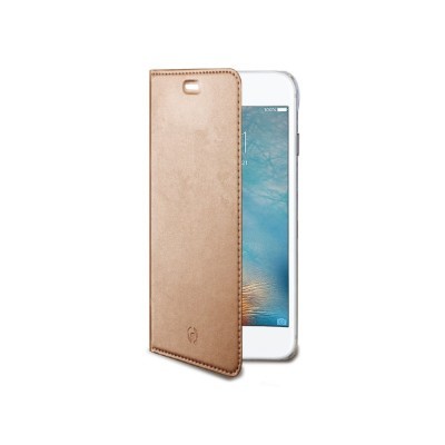 Pouzdro typu kniha Celly Air pro Apple iPhone 7/8 - růžovo-zlaté