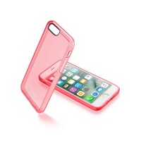 Průhledný obal CellularLine Color pro Apple iPhone 7 - růžový
