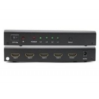 PremiumCord HDMI switch 4:1 s audio výstupy ( stereo, Toslink, coaxial )