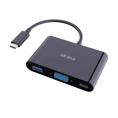 AKASA - adaptér USB typ C na D-sub s USB 3.0