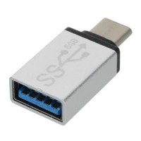 PremiumCord Adaptér USB 3.1 konektor C/male - USB 3.0  A/female, stříbrný, OTG
