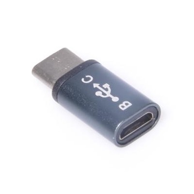 PremiumCord Adaptér USB 3.1 konektor C/male - USB 2.0  Micro-B/female, kovově šedý
