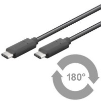 PremiumCord Kabel USB 3.1 konektor C/male - USB 3.1  C/male, černý, 0,5m