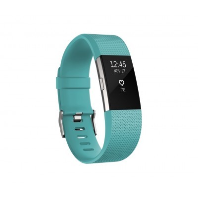 Fitbit Charge 2 - Teal / Stainless Steel, Large (L)