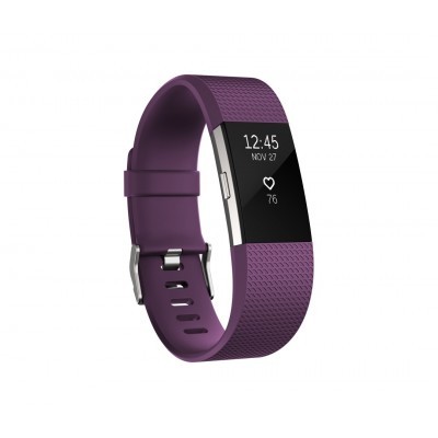 Fitbit Charge 2 - Plum / Stainless Steel, Large (L)