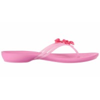 Crocs Isabella Embellished Flip - Candy Pink/Party Pink, W7 (37-38)