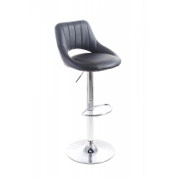 Barová židle G21 Aletra Black, koženková, prošívaná