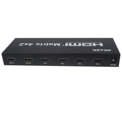 PremiumCord HDMI matrix switch 4:2,s audiem, rozlišení 4Kx2K