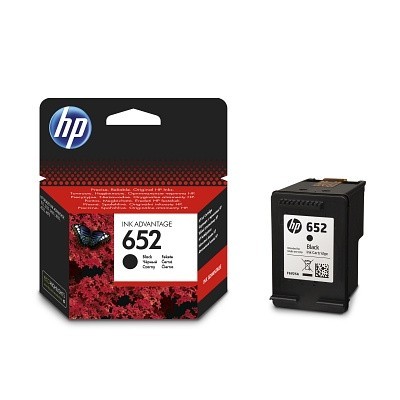 Černá inkoustová tisková kazeta HP 652 (HP652, HP-652, F6V25AE) - Originální
