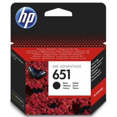Černá inkoustová tisková kazeta HP 651 (HP651, HP-651, C2P10AE) - Originální