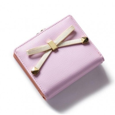 Malá dámská peněženka s mašlí - růžová