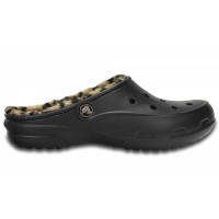 Crocs Freesail Leopard Lined - Black/Gold, W8 (38-39)