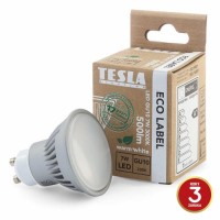 LED žárovka TESLA, 7W, GU10, teplá bílá