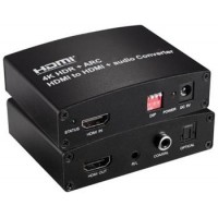 PremiumCord HDMI2.0 Repeater/Extender 4Kx2K@60Hz s oddělením audia, stereo jack, Toslink, RCA