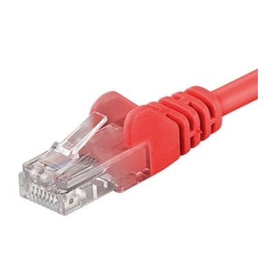 PremiumCord Patch kabel UTP RJ45-RJ45 level 5e 0.5m červená